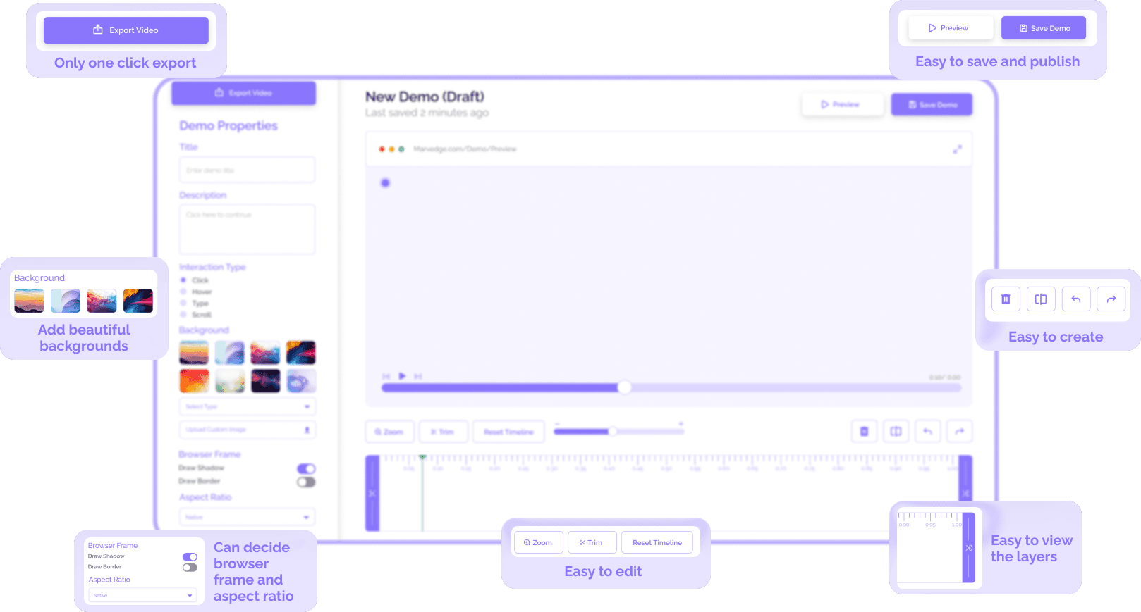 Interactive demo showcase